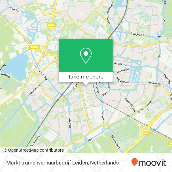 Marktkramenverhuurbedrijf Leiden kaart