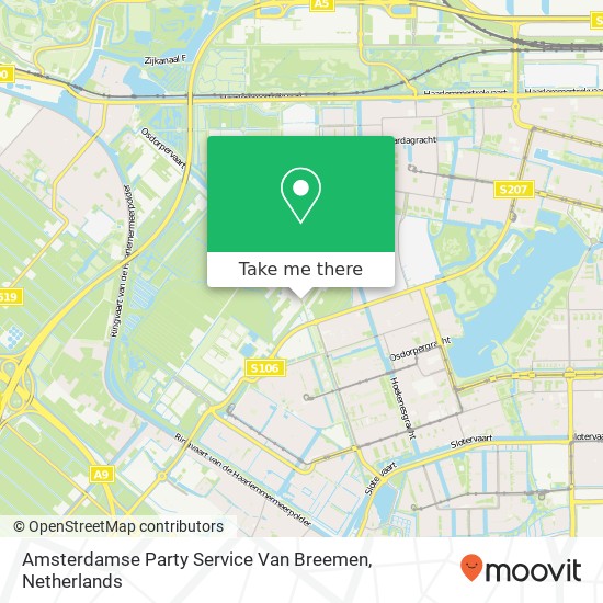 Amsterdamse Party Service Van Breemen kaart