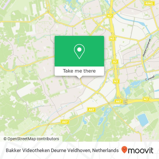 Bakker Videotheken Deurne Veldhoven kaart
