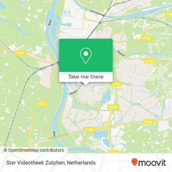 Ster Videotheek Zutphen kaart