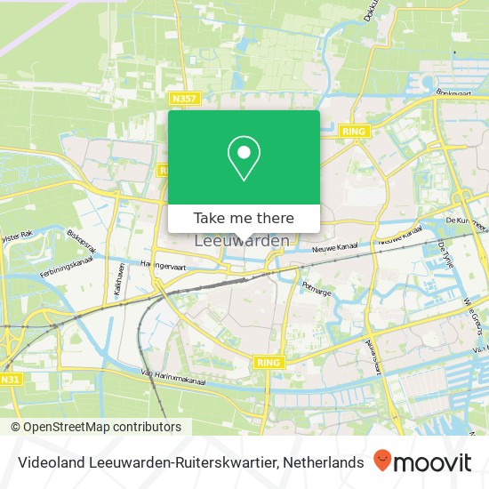 Videoland Leeuwarden-Ruiterskwartier kaart
