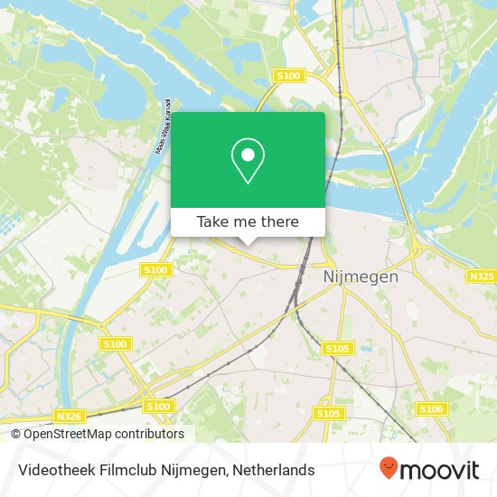 Videotheek Filmclub Nijmegen kaart