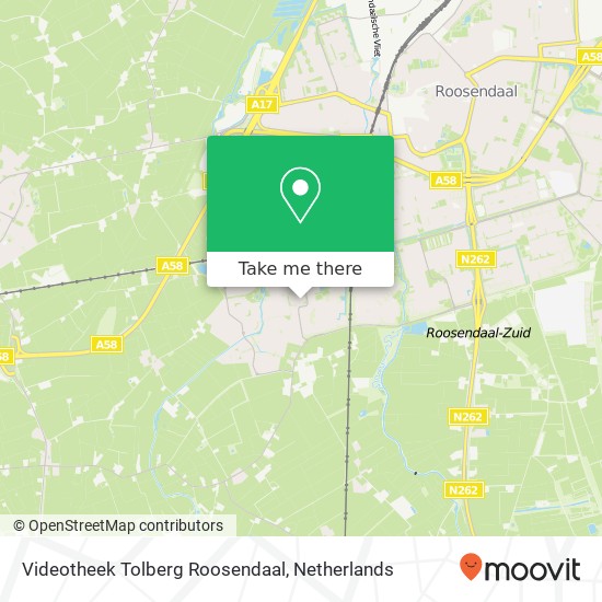 Videotheek Tolberg Roosendaal kaart