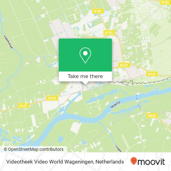 Videotheek Video World Wageningen kaart