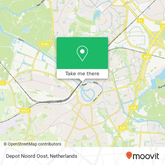 Depot Noord Oost kaart