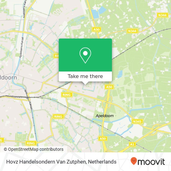 Hovz Handelsondern Van Zutphen kaart