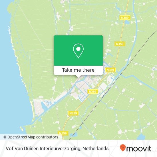 Vof Van Duinen Interieurverzorging kaart
