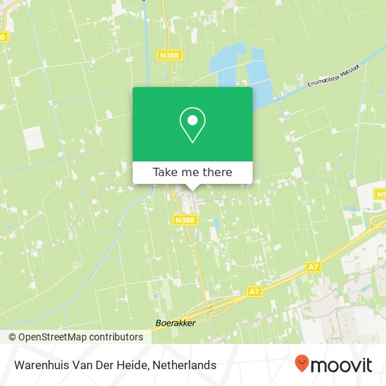 Warenhuis Van Der Heide kaart