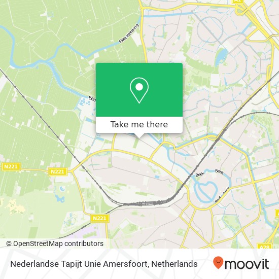 Nederlandse Tapijt Unie Amersfoort kaart