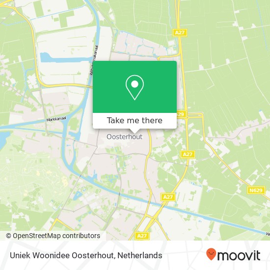 Uniek Woonidee Oosterhout kaart