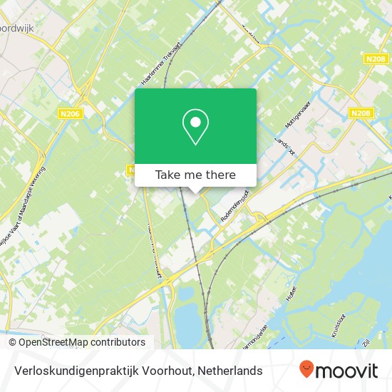 Verloskundigenpraktijk Voorhout kaart