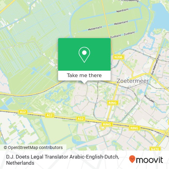 D.J. Doets Legal Translator Arabic-English-Dutch kaart