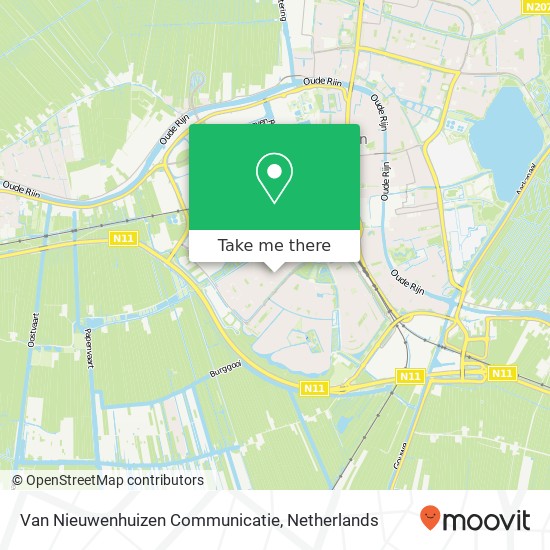 Van Nieuwenhuizen Communicatie kaart