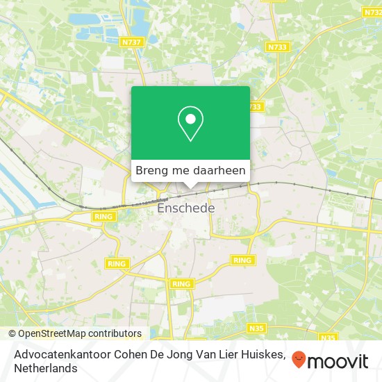 Advocatenkantoor Cohen De Jong Van Lier Huiskes kaart