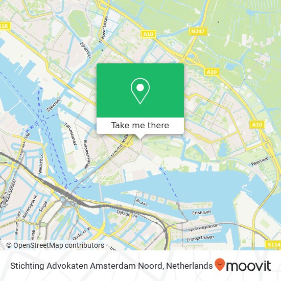 Stichting Advokaten Amsterdam Noord kaart
