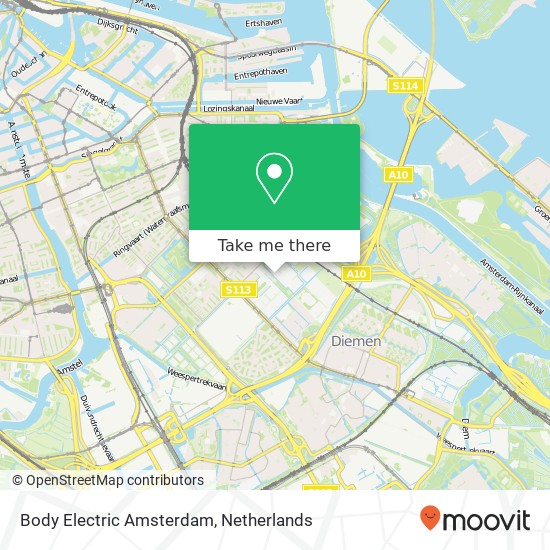 Body Electric Amsterdam kaart