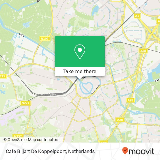 Cafe Biljart De Koppelpoort kaart