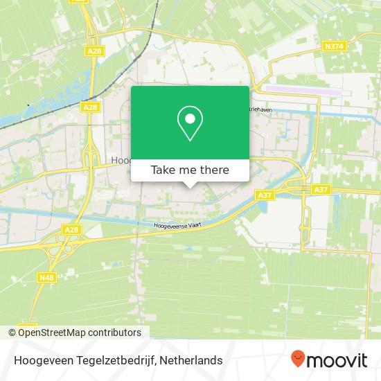 Hoogeveen Tegelzetbedrijf kaart