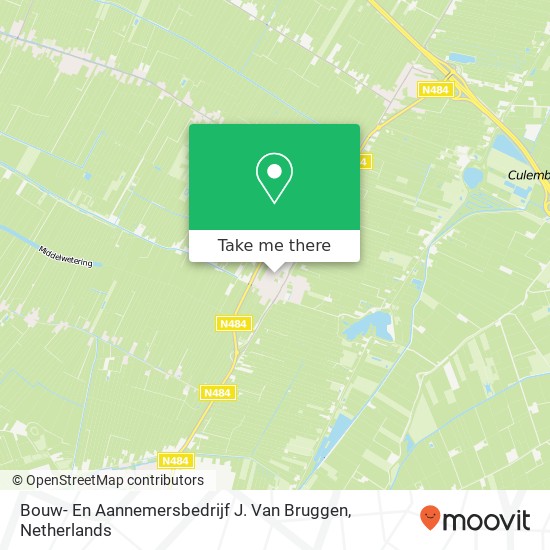 Bouw- En Aannemersbedrijf J. Van Bruggen kaart