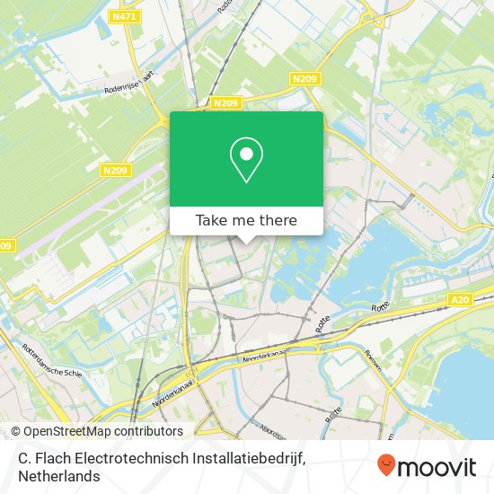 C. Flach Electrotechnisch Installatiebedrijf kaart