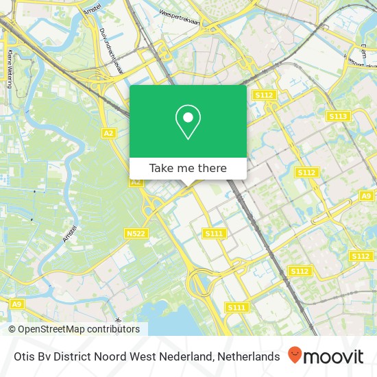 Otis Bv District Noord West Nederland kaart