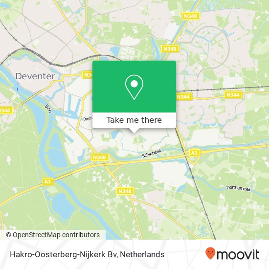 Hakro-Oosterberg-Nijkerk Bv kaart