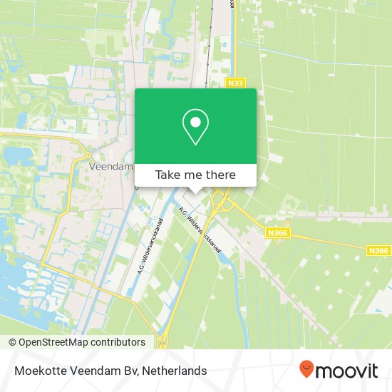 Moekotte Veendam Bv kaart