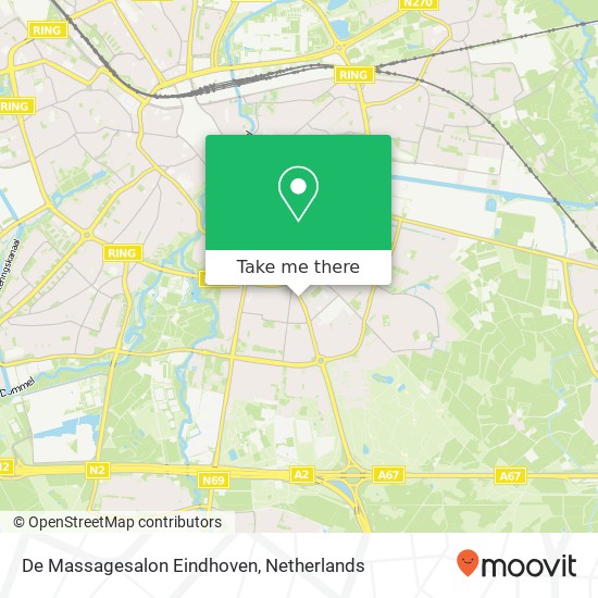 De Massagesalon Eindhoven kaart