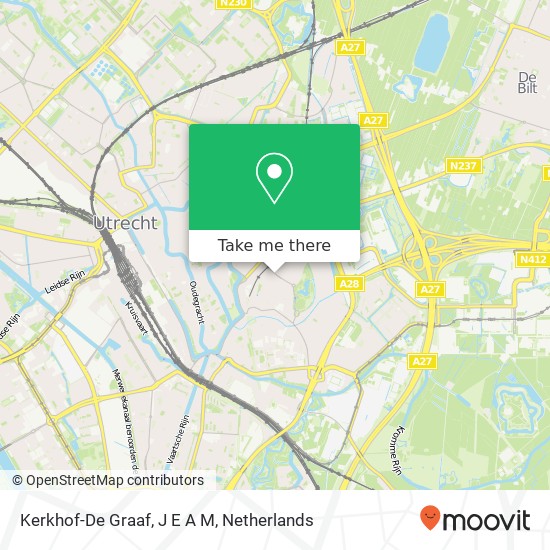 Kerkhof-De Graaf, J E A M kaart