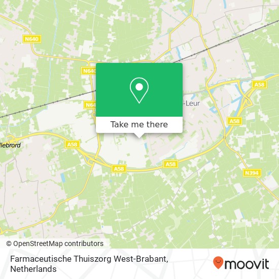 Farmaceutische Thuiszorg West-Brabant kaart