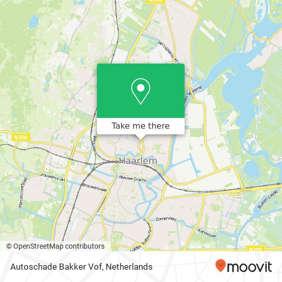 Autoschade Bakker Vof kaart