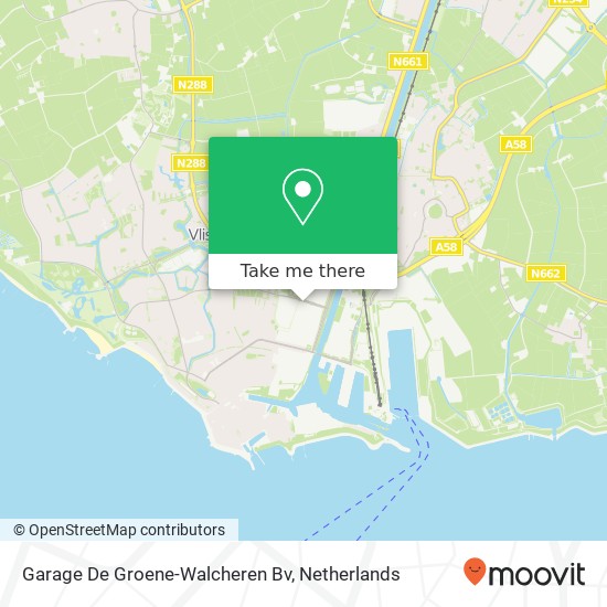 Garage De Groene-Walcheren Bv kaart