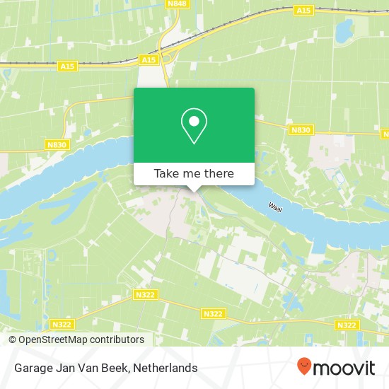 Garage Jan Van Beek kaart