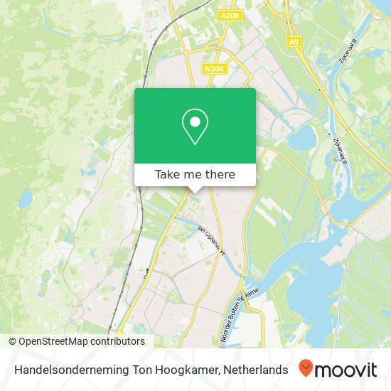 Handelsonderneming Ton Hoogkamer kaart