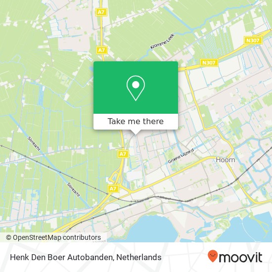 Henk Den Boer Autobanden kaart