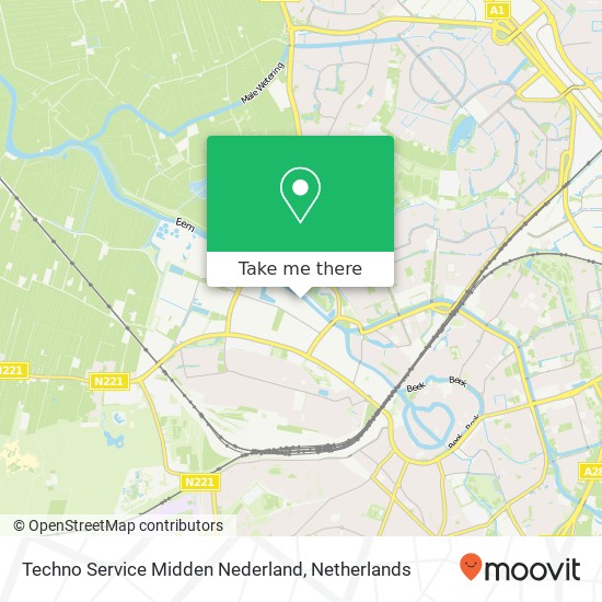 Techno Service Midden Nederland kaart
