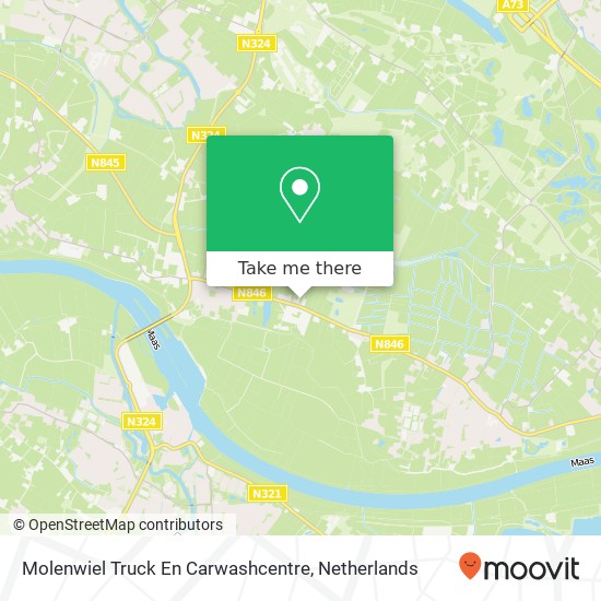 Molenwiel Truck En Carwashcentre kaart