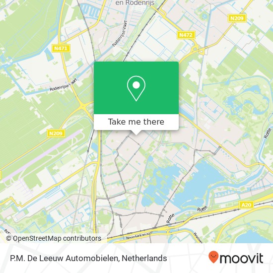 P.M. De Leeuw Automobielen kaart