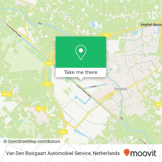 Van Den Boogaart Automobiel Service kaart