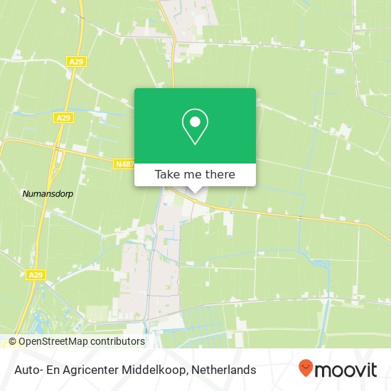 Auto- En Agricenter Middelkoop kaart