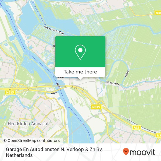 Garage En Autodiensten N. Verloop & Zn Bv kaart