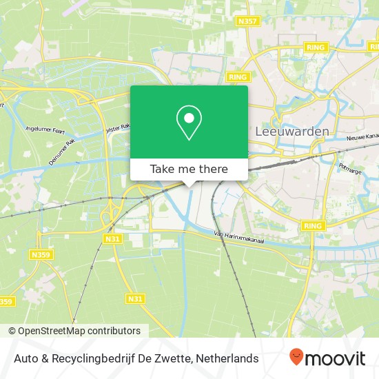 Auto & Recyclingbedrijf De Zwette kaart