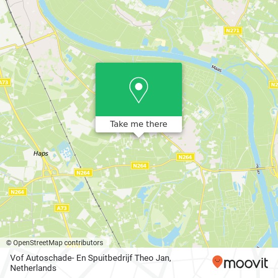 Vof Autoschade- En Spuitbedrijf Theo Jan kaart