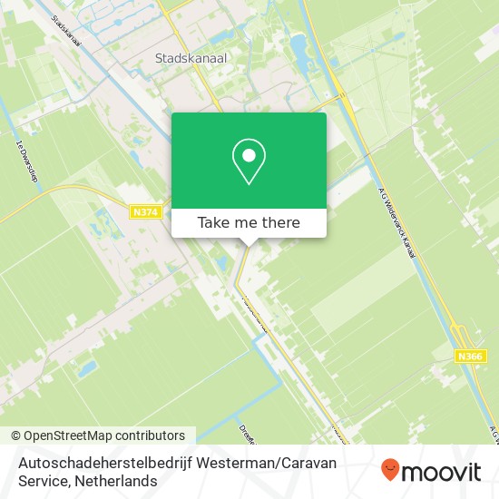 Autoschadeherstelbedrijf Westerman / Caravan Service kaart