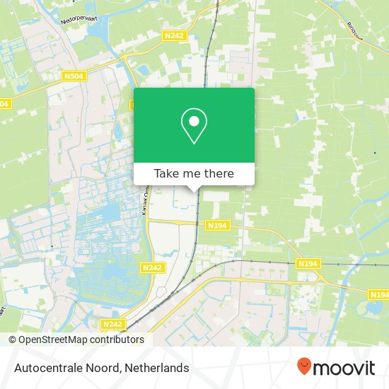 Autocentrale Noord kaart