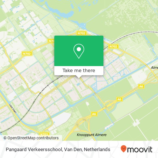 Pangaard Verkeersschool, Van Den kaart