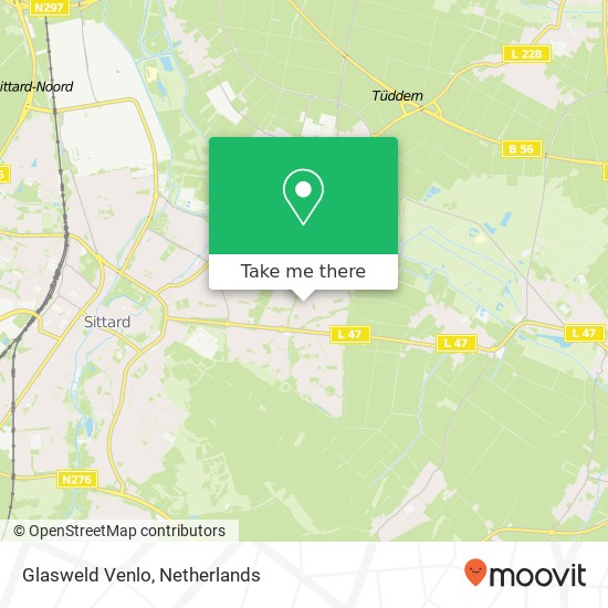 Glasweld Venlo kaart