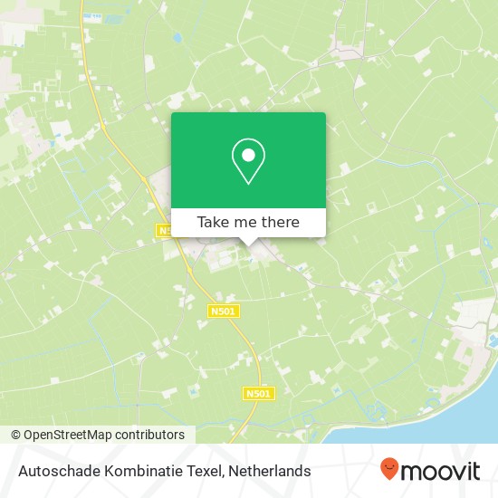 Autoschade Kombinatie Texel kaart