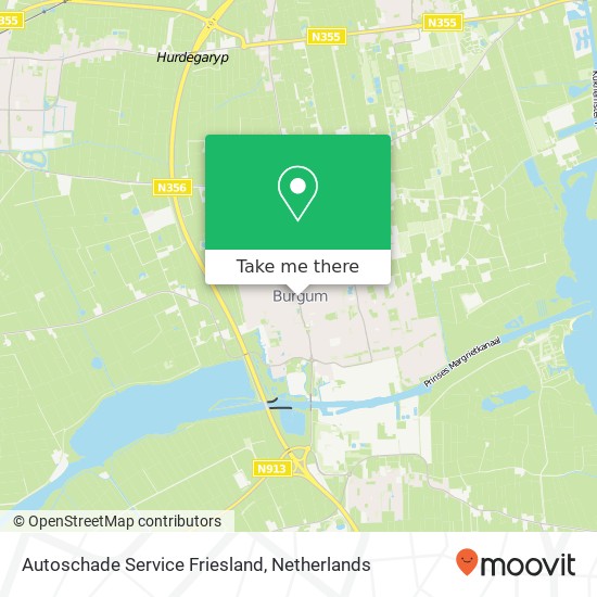 Autoschade Service Friesland kaart