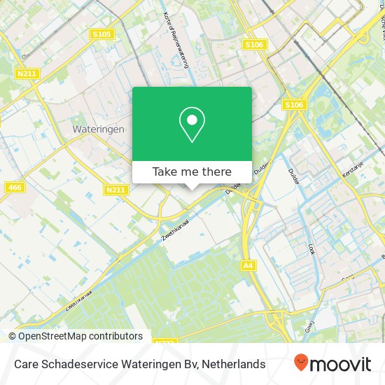 Care Schadeservice Wateringen Bv kaart